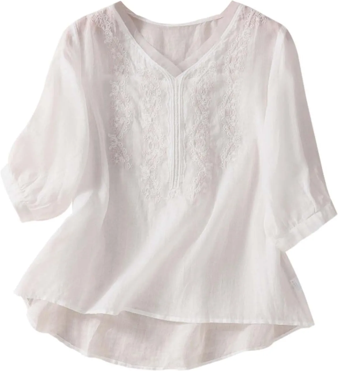 Womens Cotton Tops 2025 Dressy Casual Linen Blouse Vintage Loose Fit Work Shirts Graphic Tees Boho Trendy Clothes 2025