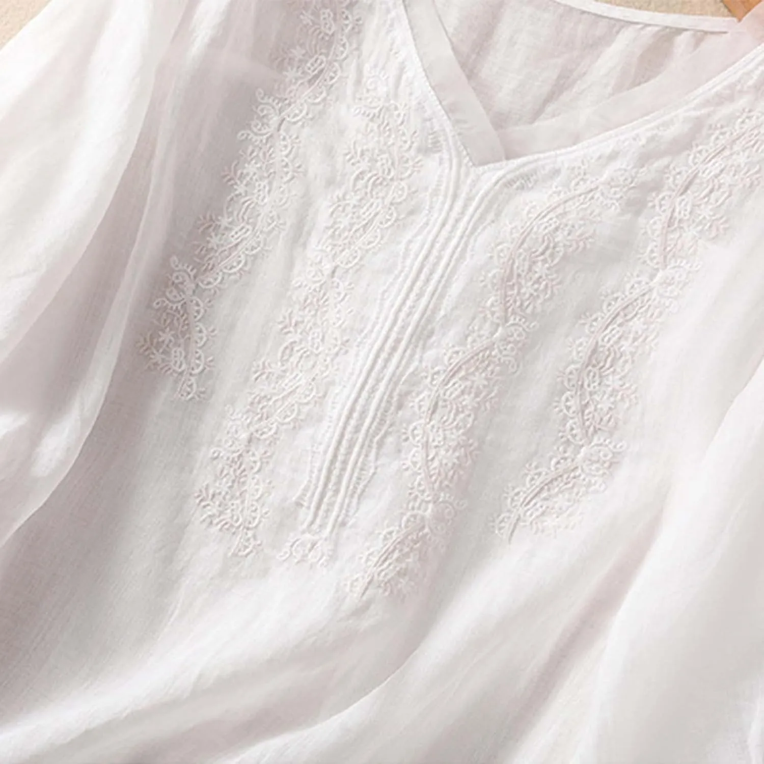 Womens Cotton Tops 2025 Dressy Casual Linen Blouse Vintage Loose Fit Work Shirts Graphic Tees Boho Trendy Clothes 2025