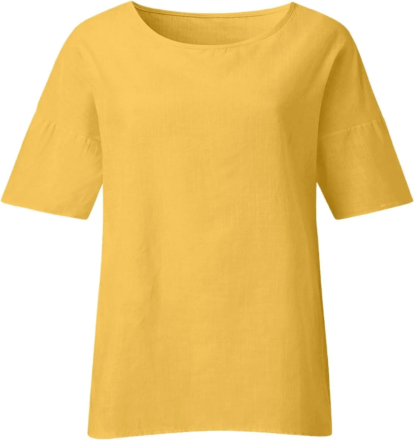 Womens Cotton Tops Summer Basic T Shirts Oversized Solid Blouses Boat Neck Tops Summer Tees Fashion Trendy Outfit