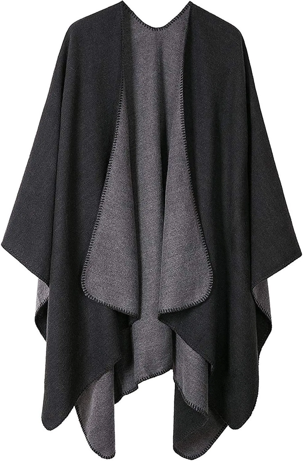 Women's Shawls and Wraps Open Front Poncho Cape Winter Sweater