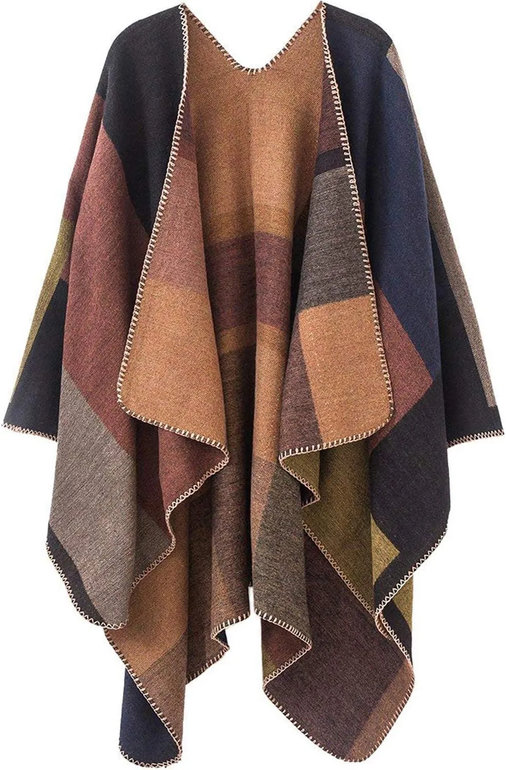 Women's Shawls and Wraps Open Front Poncho Cape Winter Sweater