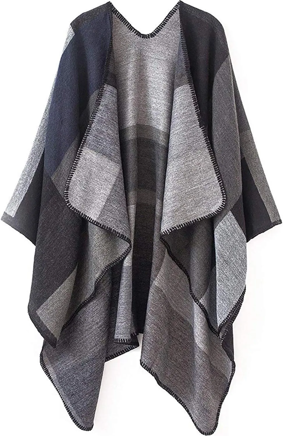 Women's Shawls and Wraps Open Front Poncho Cape Winter Sweater