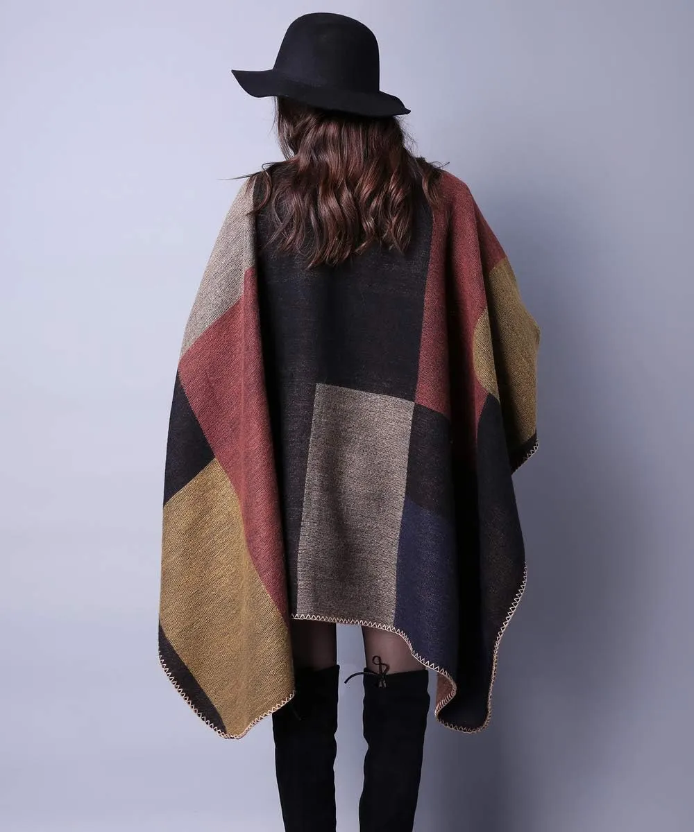 Women's Shawls and Wraps Open Front Poncho Cape Winter Sweater