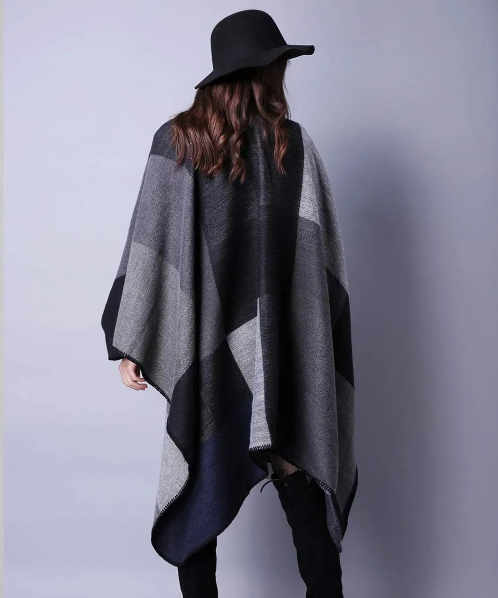 Women's Shawls and Wraps Open Front Poncho Cape Winter Sweater