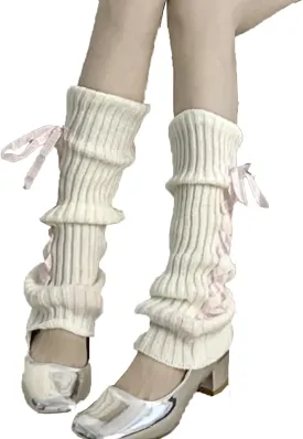Women's Y2K 80s Leg Warmers Socks Rib Knit Boot Socks