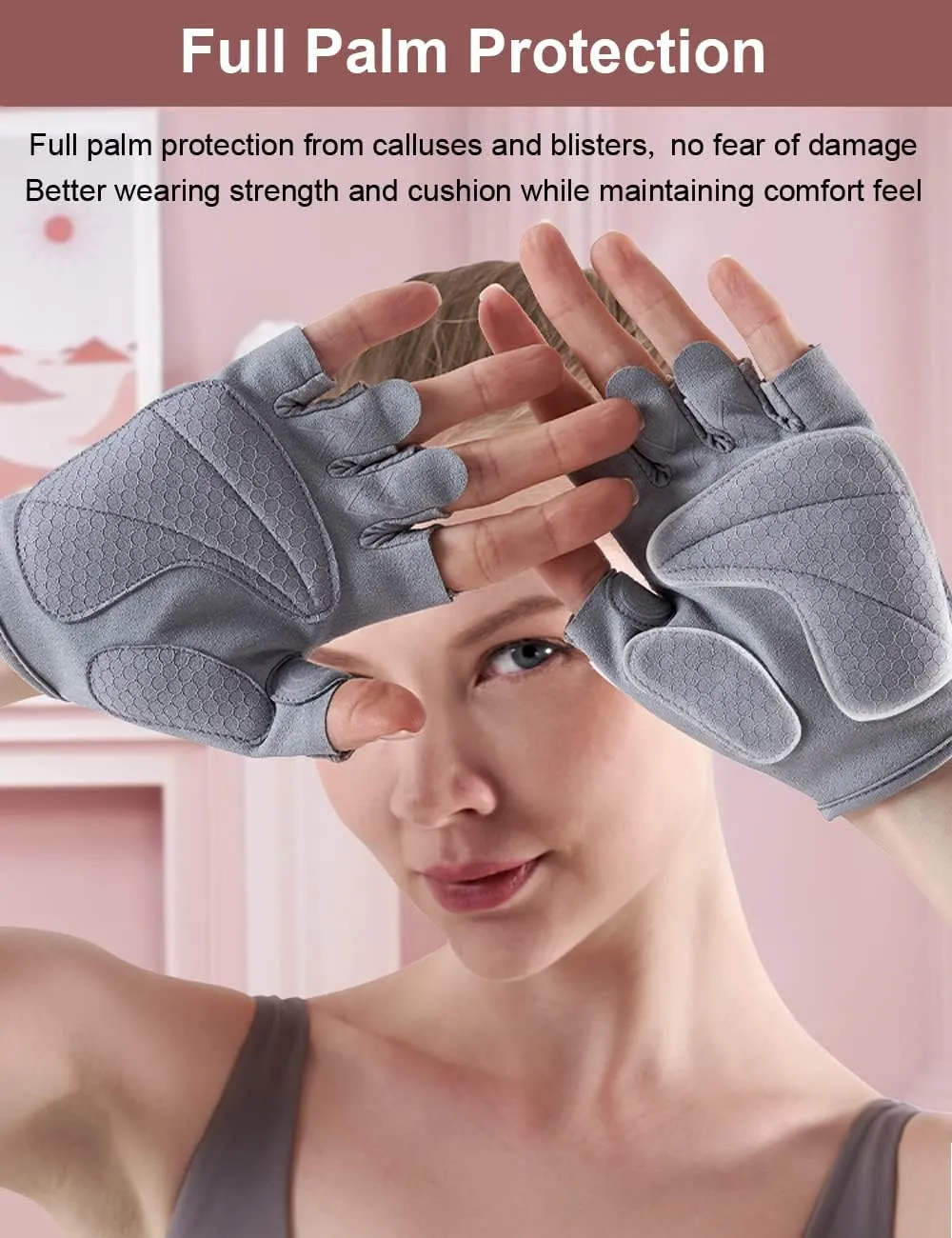 Workout Gloves - Gym & Fitness Gloves for Women, Hand Protection for Working Out