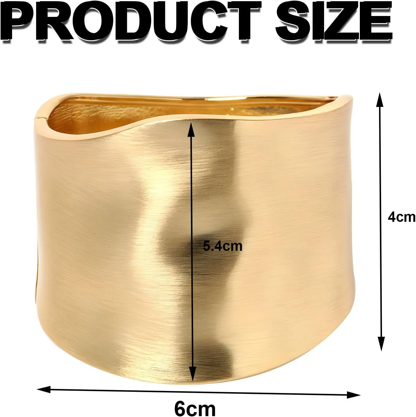 YBMYCM Wide Cuff Chunky Gold Bracelets for Women Open Cuff Bangles Adjustable Wrist Cuff Bracelets for Women